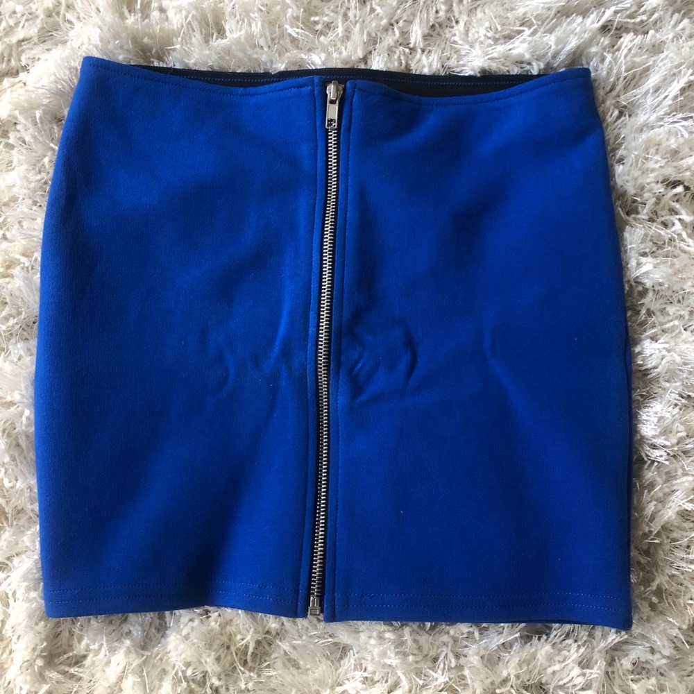 Blue mini skirt